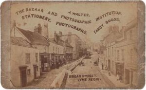 Advertising card for the first photographer to set up in business in Lyme Regis