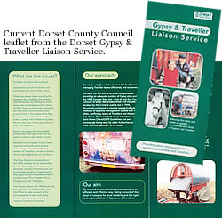 Current Dorset County Council leaflet from the Dorset Gypsy & Traveller Liaison Service