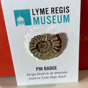 Gold Ammonite Pin Badge