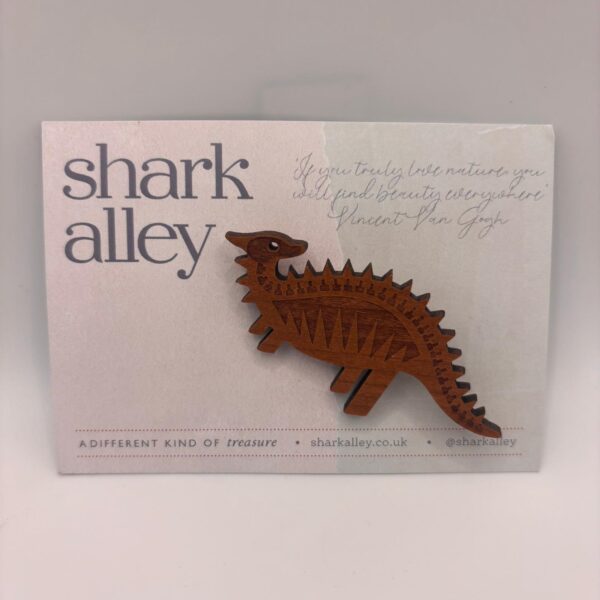 Scelidosaurus wooden brooch